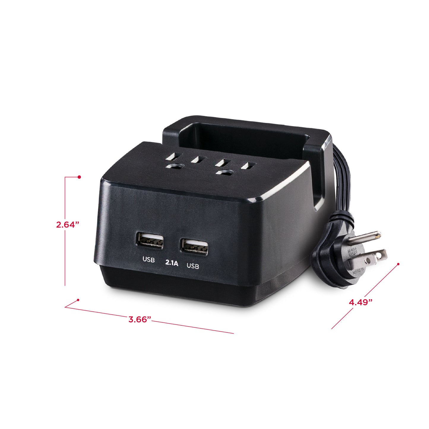 CyberPower PS205U Dual Power Station — Right angle