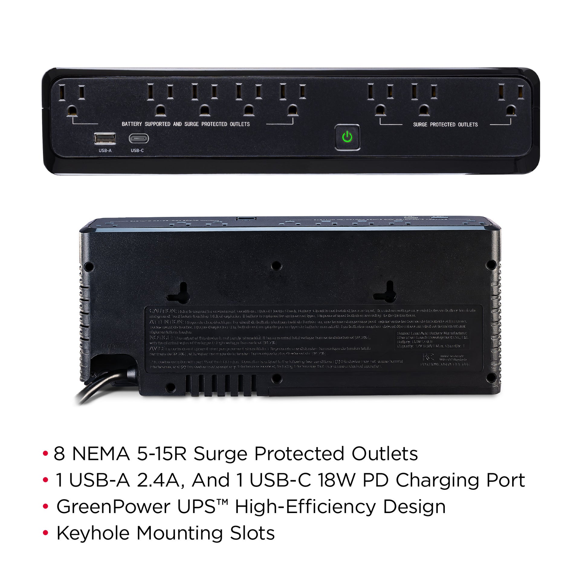 CyberPower SL950U 950VA / 510W Standby UPS (Mini-Tower) — Feature detail