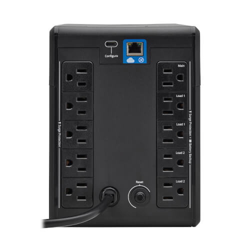 Tripp Lite SMART1000LCDTNC 1000VA / 600W Line-Interactive UPS — Back view