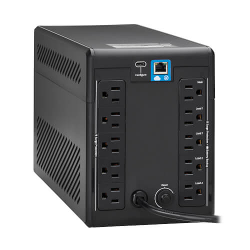 Tripp Lite SMART1000LCDTNC 1000VA / 600W Line-Interactive UPS — Rear detail