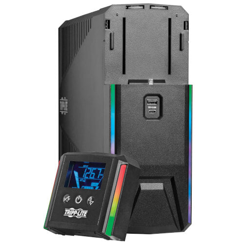 Tripp Lite SMART1200PSGLCD 1200VA / 720W Line-Interactive UPS (Rack/Tower) — Angled view