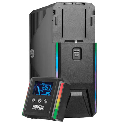 Tripp Lite SMART1200PSGLCD 1200VA / 720W Line-Interactive UPS (Rack/Tower) — Angled view