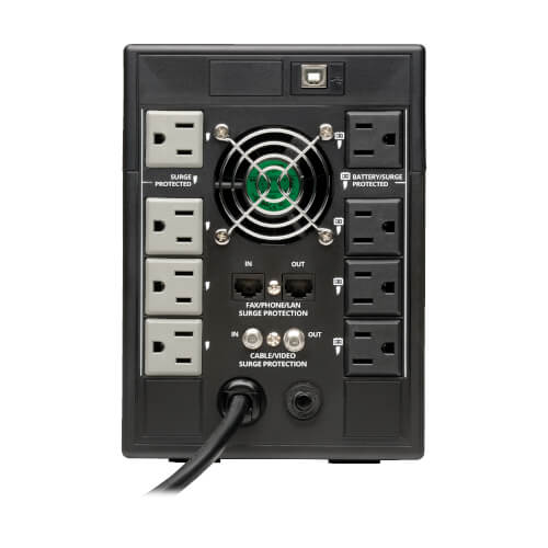 Tripp Lite SMART1300LCDT 1300VA / 720W Line-Interactive UPS — Back view