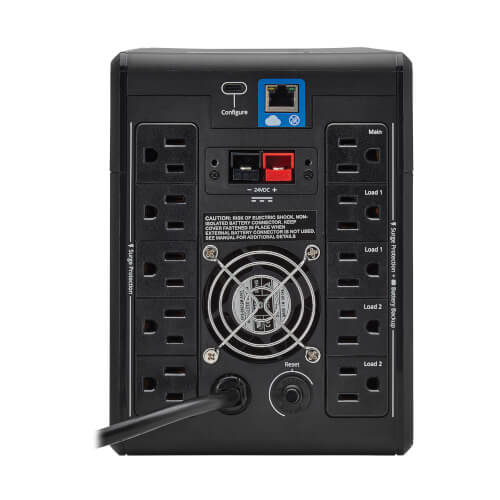Tripp Lite SMART1500LCDTXC 1440VA / 1000W Line-Interactive UPS — Back view