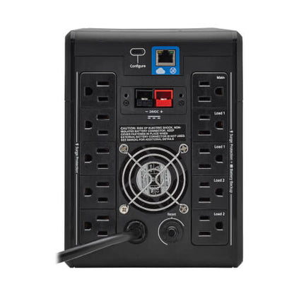 Tripp Lite SMART1500LCDTXC 1440VA / 1000W Line-Interactive UPS — Back view