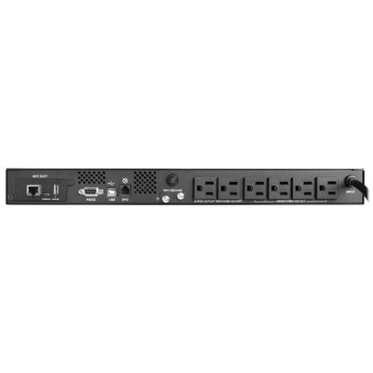 Tripp Lite SMART500RT1UN 500VA / 300W Line-Interactive UPS (Rackmount (1U)) — Back view