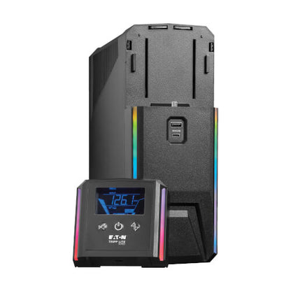 Tripp Lite SMART600PSGLCD 600VA / 360W Line-Interactive UPS (Rack/Tower) — Angled view