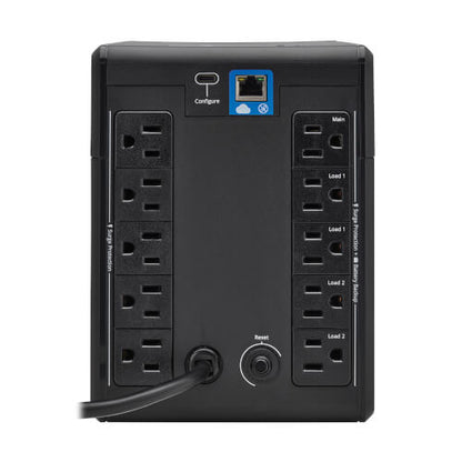 Tripp Lite SMART750LCDTNC 750VA / 500W Line-Interactive UPS — Back view