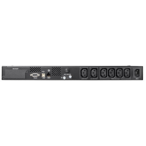 Tripp Lite SMX500RT1U 500VA / 300W Line-Interactive UPS (Rack/Tower) — Back view