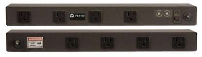 Vertiv Rack PDU - 1U, 120V, 15A, 5-15P, (8) 5-15R, Basic Surge