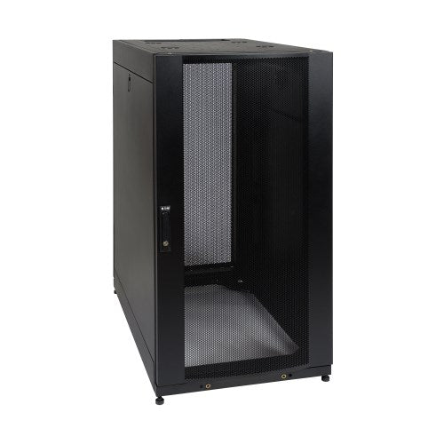 Armoire de baie mi-hauteur Tripp Lite SmartRack SR25UBSP1 25U, profondeur standard, portes et panneaux latéraux inclus, emballage sur palette antichoc