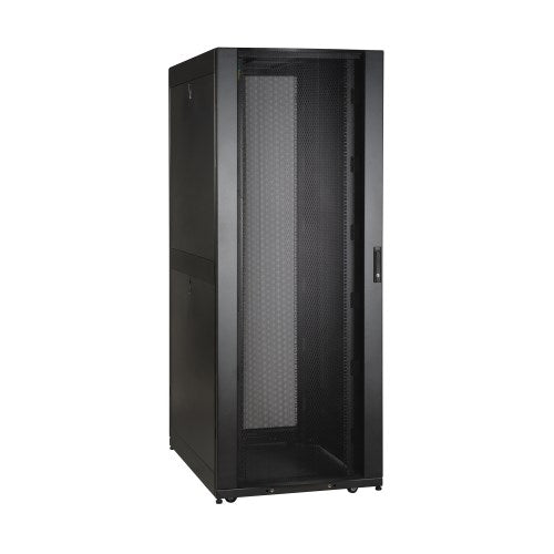 Armoire de baie Tripp Lite SmartRack SR42UBWDVRT 42U, profondeur standard, large, portes et panneaux latéraux inclus, 2 gestionnaires de câbles SRCABLEVRT3 préinstallés