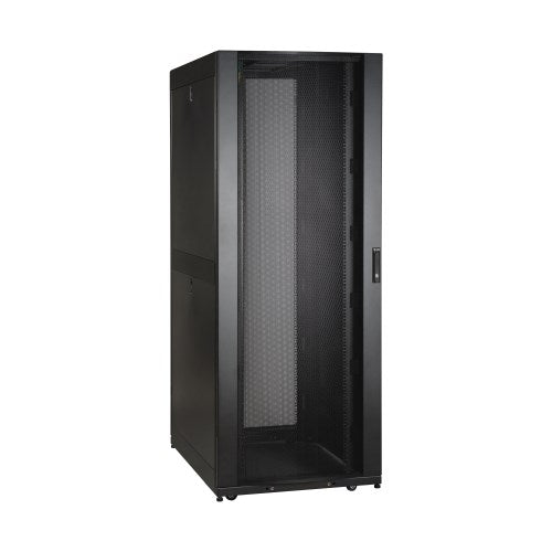 Armoire de baie Tripp Lite SmartRack SR45UBWDVRT 45U, profondeur standard, large, portes et panneaux latéraux inclus, 2 gestionnaires de câbles préinstallés