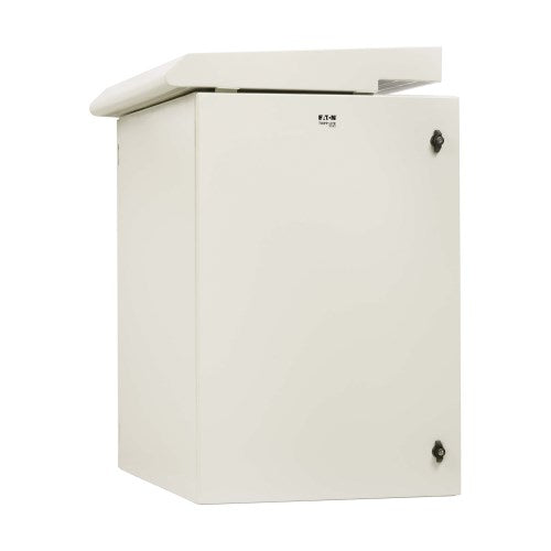 Tripp Lite SmartRack SRN3RG18UHD Industrial Enclosure, NEMA 3R, Wall Mount, Heavy-Duty Metal, Locking, Fan With Thermal Switch, 32.5 in. Depth, 18U, Gray