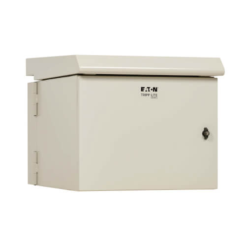 Boîtier industriel mural Tripp Lite SmartRack SRN3RG9USDP 9U, NEMA 3R, verrouillable, en métal, ventilateur avec thermostat, dos à charnières, profondeur de 32 po, gris