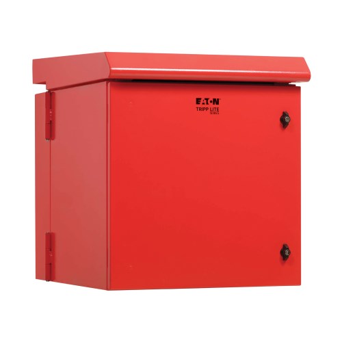 Boîtier industriel mural Tripp Lite SmartRack SRN3RR12US 12U, NEMA 3R, verrouillable, en métal, ventilateur avec thermostat, dos à charnières, profondeur de 28 po, rouge