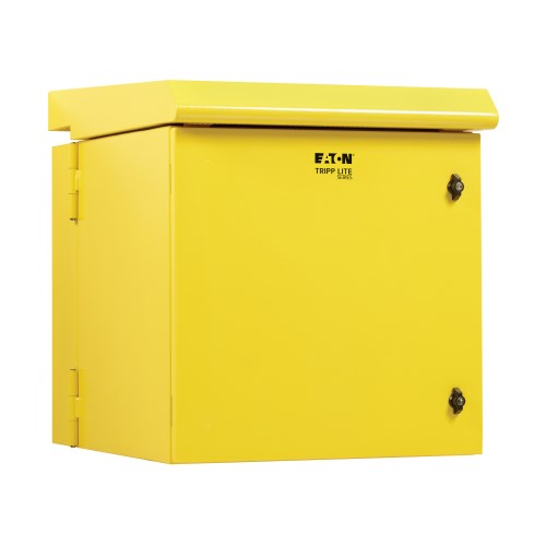 Boîtier industriel mural Tripp Lite SmartRack SRN3RY12US 12U, NEMA 3R, verrouillable, en métal, ventilateur avec thermostat, dos à charnières, profondeur de 28 po, jaune