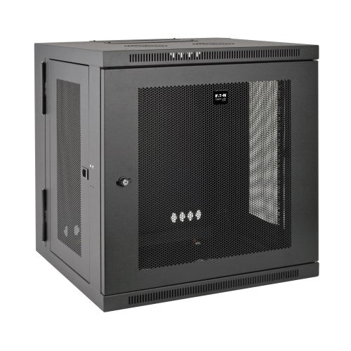 Tripp Lite SmartRack SRW10US 10U Low-Profile Switch-Depth Wall-Mount Small Rack Enclosure, Hinged Back