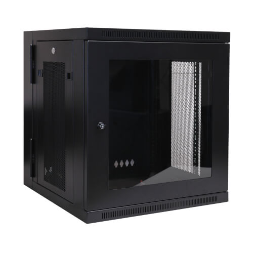 Petite armoire murale Tripp Lite SmartRack SRW12USG 12U, profondeur commutateur, profil bas, dos à charnières, fenêtre en acrylique transparent