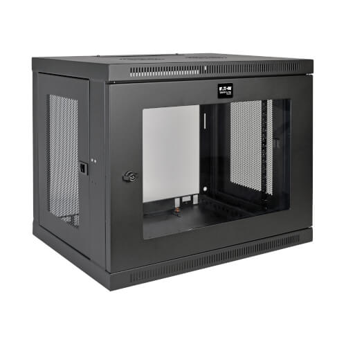 Tripp Lite SmartRack SRW9UG 9U Low-Profile Switch-Depth Wall-Mount Mini Rack Enclosure, Clear Acrylic Window
