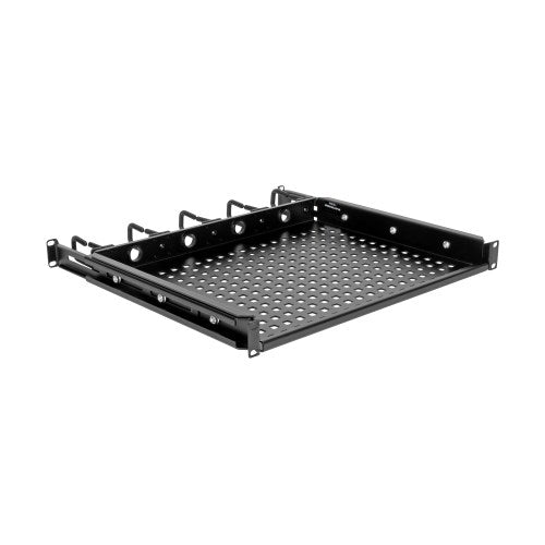Tablette en acier en porte-à-faux Tripp Lite SmartRack SRWSHELF4P1U, 1U, ventilée, anneaux de câbles intégrés, profondeur de 14,2 po, charge jusqu'à 50 lb (22,2 kg)