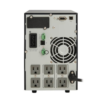 Tripp Lite SU1000XLCD 1000VA / 900W Online Double-Conversion UPS (Rack/Tower) — Back view