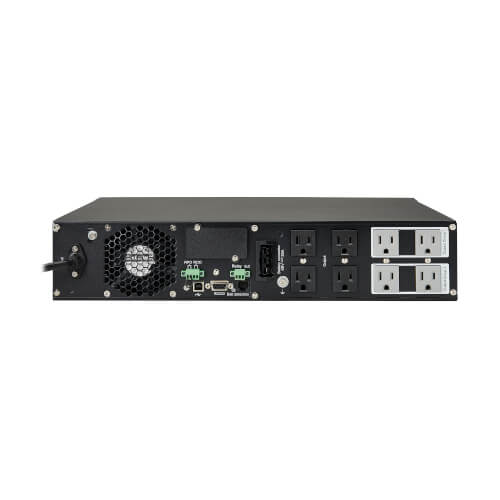 Tripp Lite SU1500RTXLCD2UTAA 1500VA / 1350W Online Double-Conversion UPS (Rack/Tower) — Rear detail