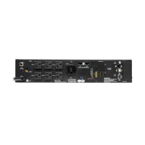 Tripp Lite SU2200RTXLCD2U 2000VA / 1800W Online Double-Conversion UPS (Rack/Tower) — Back view