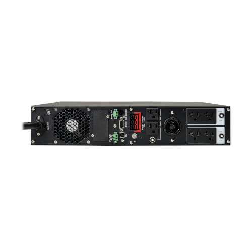 Tripp Lite SU3000RTXLCD2UTAA 3000VA / 2700W Online Double-Conversion UPS (Rackmount (2U)) — Rear detail