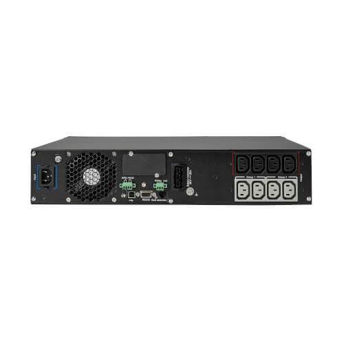 Tripp Lite SUINT1000LCD2U 1000VA / 900W Online Double-Conversion UPS (Rack/Tower) — Back view