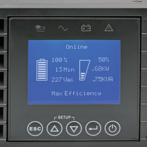 Tripp Lite SUINT2200LCD2U 2200VA / 2000W Online Double-Conversion UPS (Rack/Tower) — Rear detail