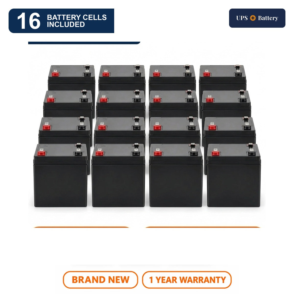 UPSPlusBattery compatible Socomec NETYS RT 5000VA NRT3-U5000K Compatible Replacement Battery Set replacement battery set with 16 battery cells, brand new, 1 year warranty