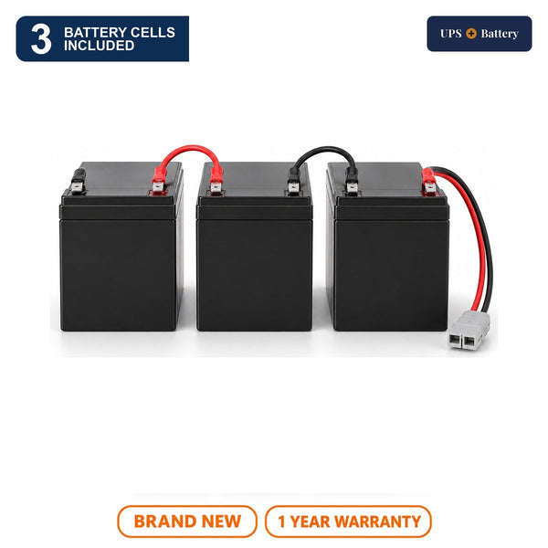 UPSPlusBattery compatible Tripp Lite Replacement Battery for Tripp Lite by Eaton SUINT1500XLCD - Compatible RBC36S replacement battery set with 3 battery cells, brand new, 1 year warranty