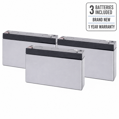 3 batteries included, brand new, 1 year warranty