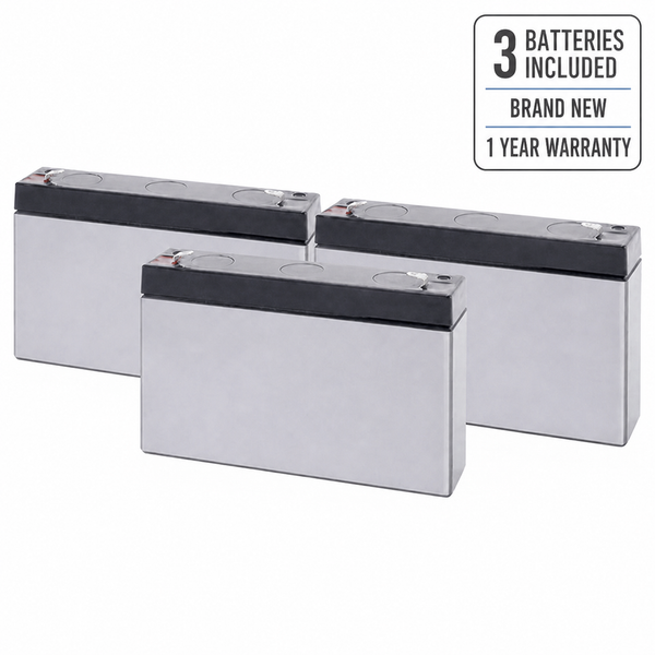3 batteries included, brand new, 1 year warranty