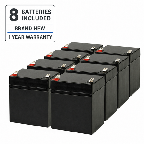 8 batteries included, brand new, 1 year warranty