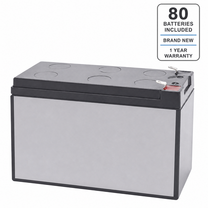 80 batteries included, brand new, 1 year warranty
