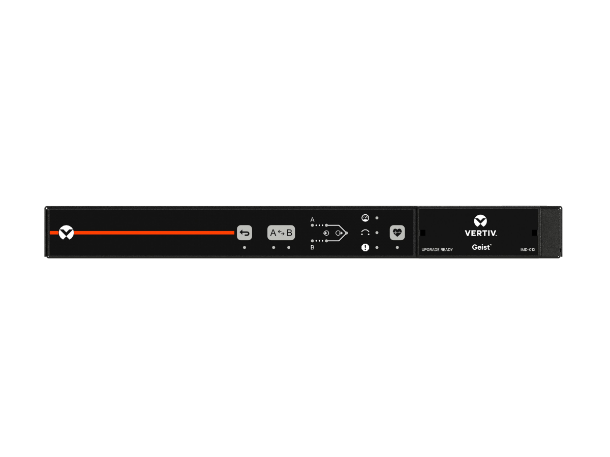 Vertiv 1U, 120V, 20A, 5-20P, (10) NEMA 5-20R, RACK Transfer Switch Basic Upgradeable