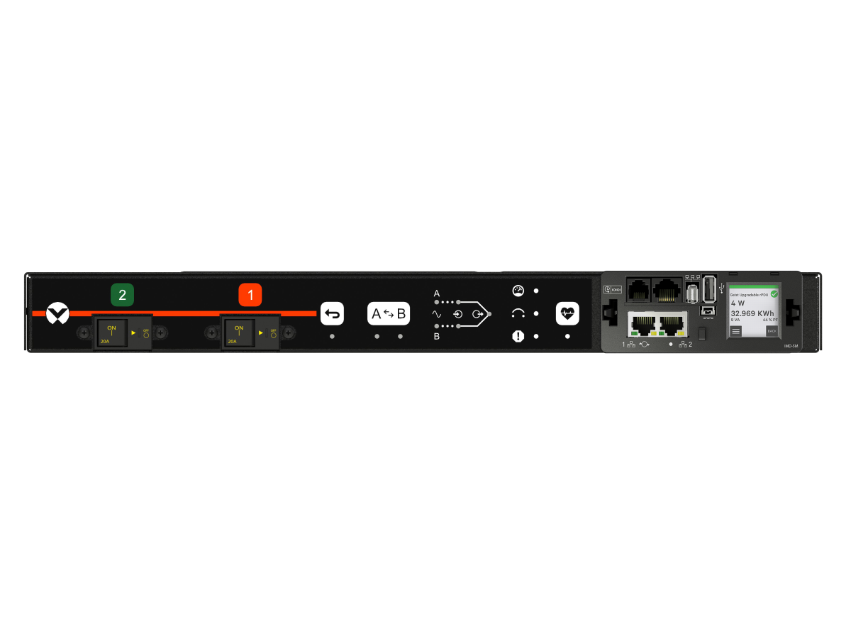 Vertiv Rack PDU - Monitored UNIT Level 1U 208V 30A L6-30P (12) Combination C13/C19
