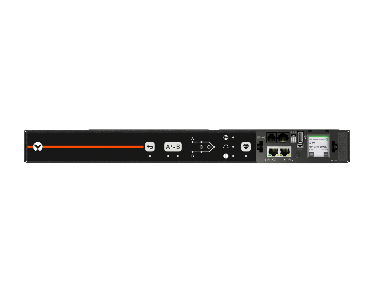 Vertiv Rack PDU - 1U 120V OR 208V OR 230V 10A OR 15A C14 Inlet (10) Locking IEC C13 Monitored UNIT Level