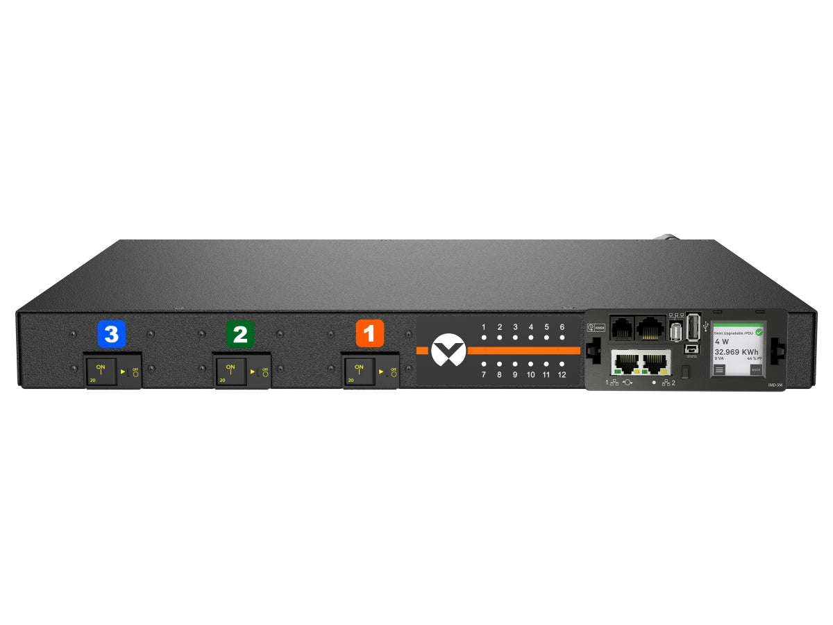 Vertiv 1U 120/208V WYE 30A L21-30P (12) Combination C13/C19 Monitored Outlet Level EC