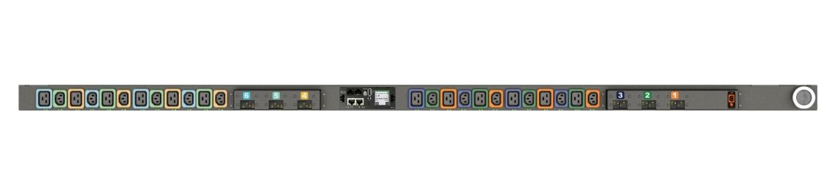 Vertiv 0U, 208V Delta, 60A, 3P+E (IP67), (12) Locking IEC C13, (12) Locking IEC C19, Monitored Outlet Level EC