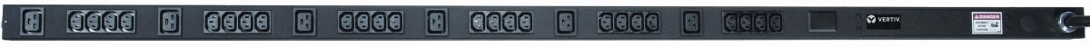 Vertiv Rpdu, Basic Standard, 20A, 208V, 3.3KW, Vertical, (24) IEC C13, (6) IEC C19, 10FT Power CORD with L6-20P, Black Powder COAT