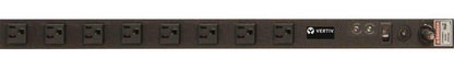 Vertiv Rack PDU - 0U, 120V, 15A, 5-15P, (8) 5-15R, Basic Surge